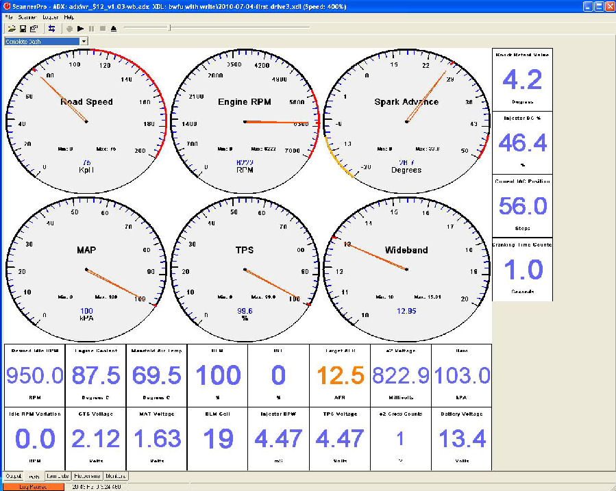 Log of VS V8 With Wideband