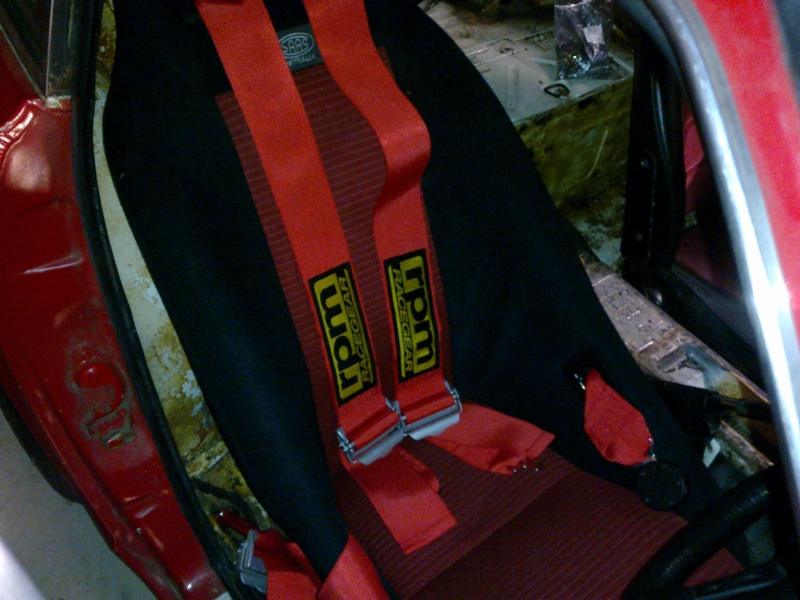 Race seat installed