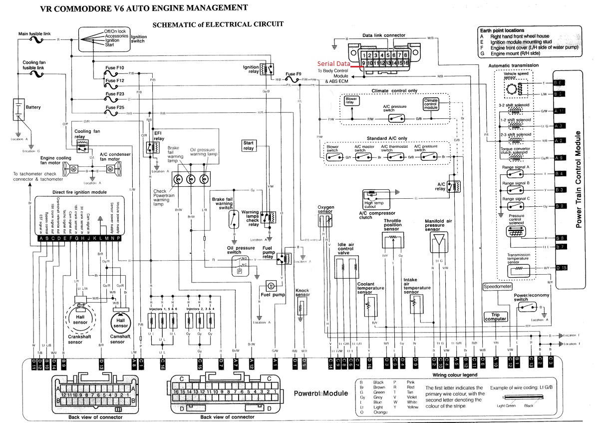 wiring diagram Vr v6 Auto ecu