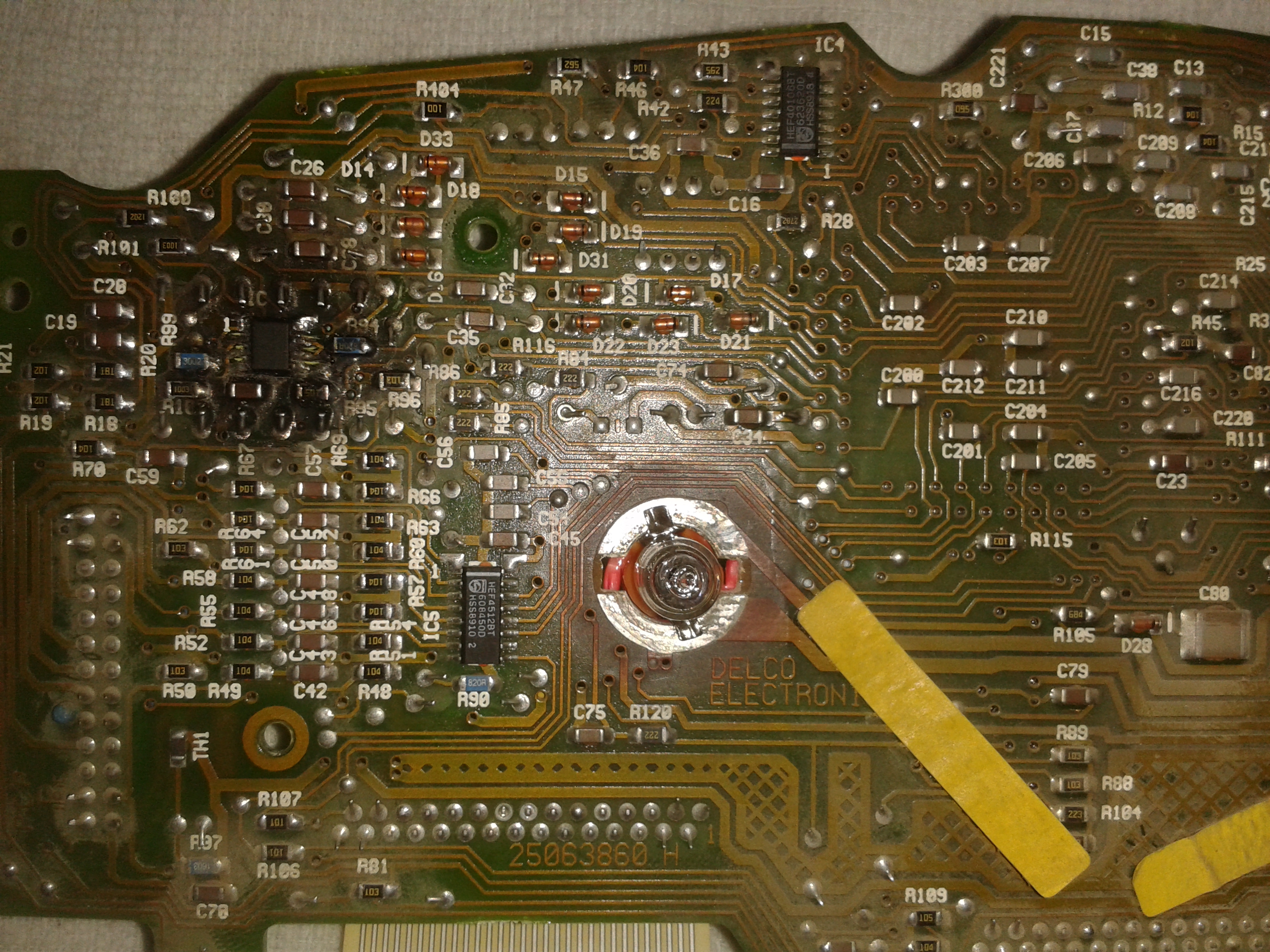 a close up of the soic in question